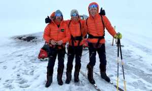 Ferdasky team su ghiacciaio