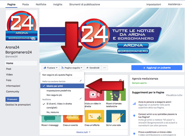 arona24 mostra per primi