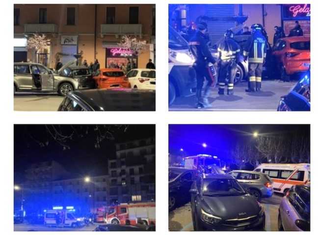 arona incidente auto parcheggiate