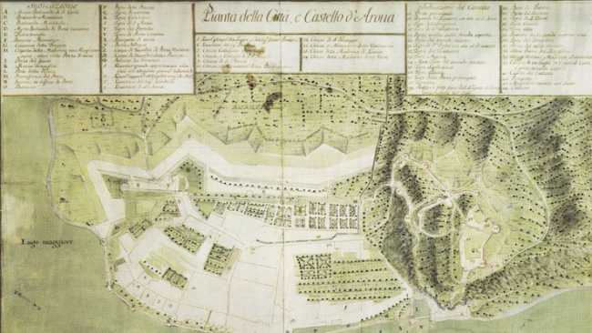 arona mappa de burry ca 1750
