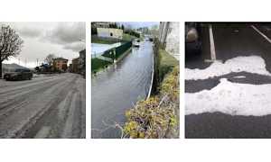 collage grandine allagamenti