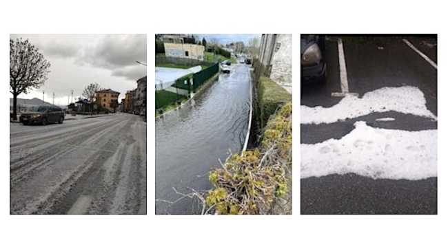 collage grandine allagamenti