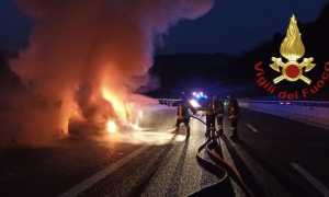 incendio autostrada 1