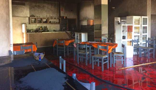 pizzeria incendio arona