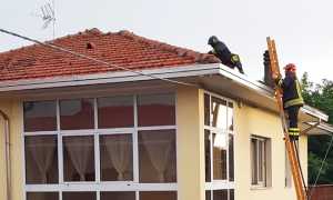 vigili fuoco pombia tetto fulmine